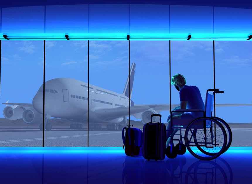 Man with disabilities