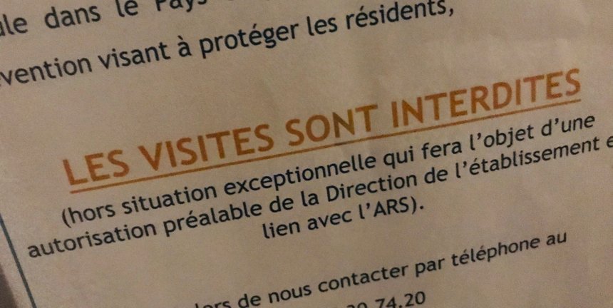 Ehpad interdiction visites