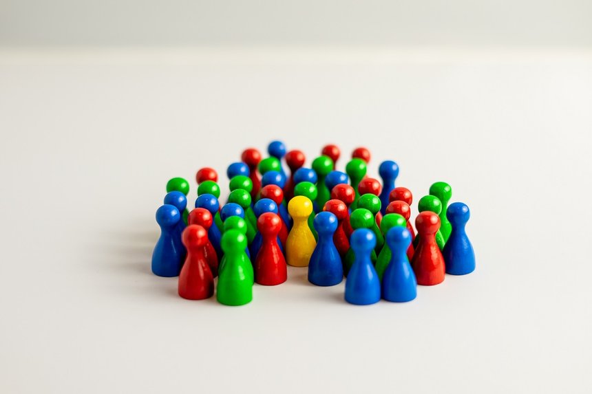 diversity with colorful meeple 