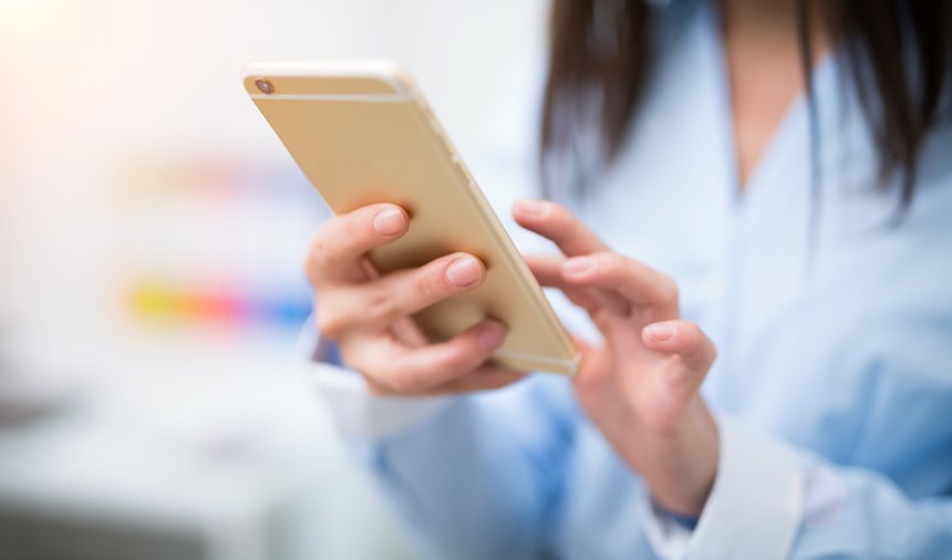 Woman using a smartphone