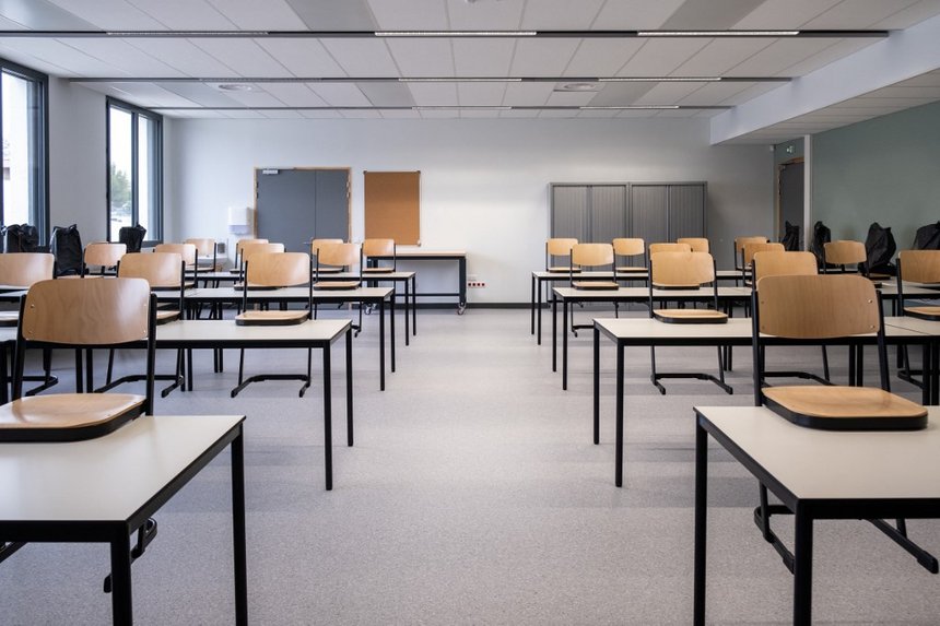 FRANCE-EDUCATION-EMPTY COLLEGE CLASSROOM
