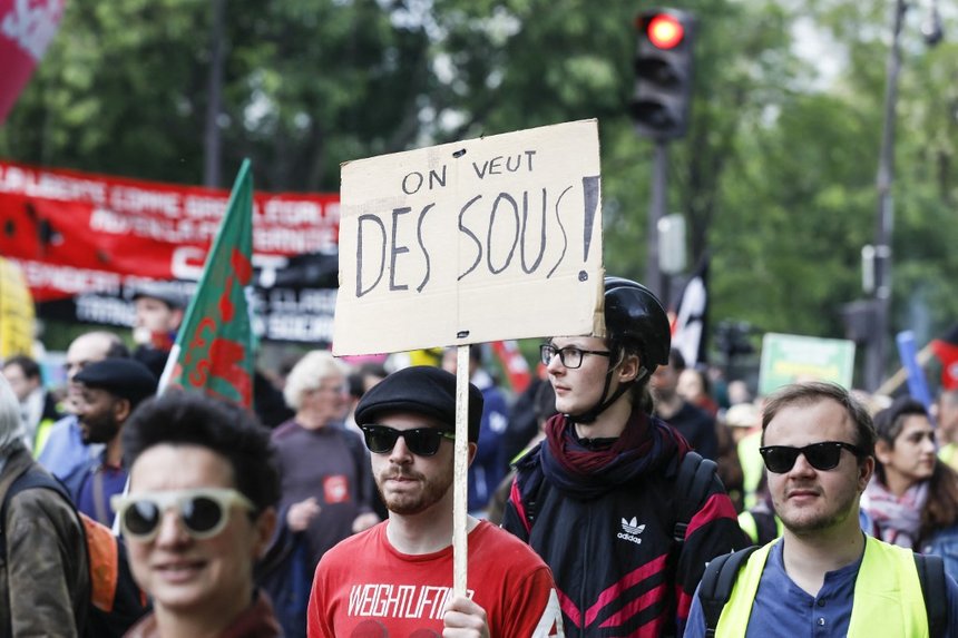 FRA-MANIFESTATION DU 1ER MAI-CORTEGE OFFICIEL