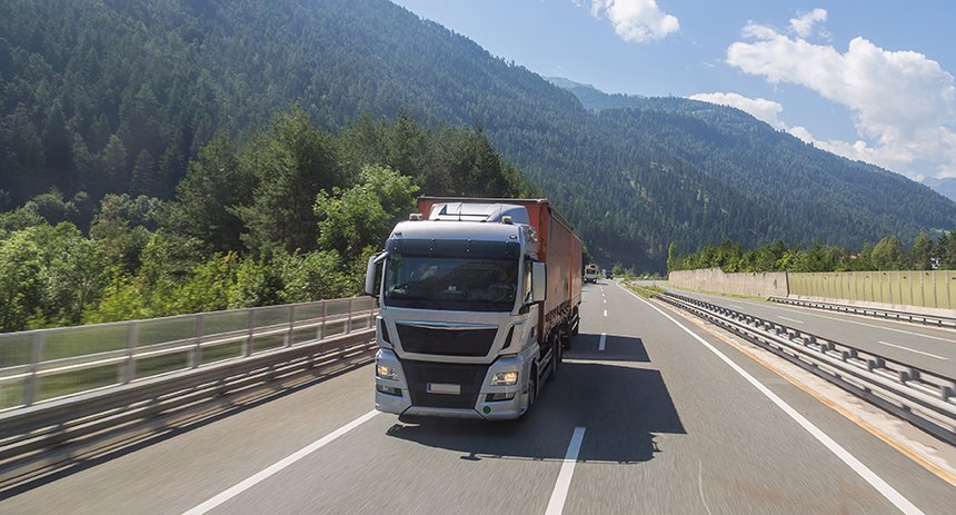 Asphalt road in Austria