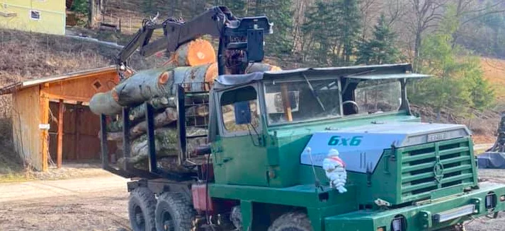 Camion-mystère : un 6x6 grumier imprévu et dérouta