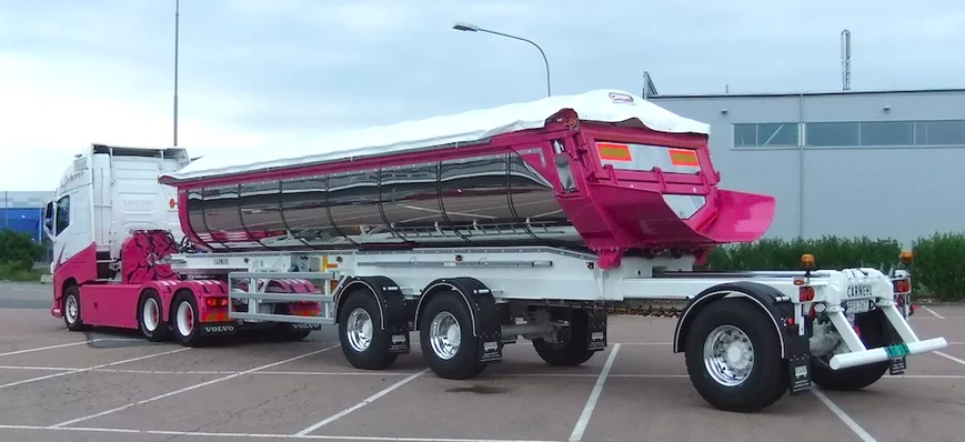 Curiosités suédoises : belle benne, mais qui bascu