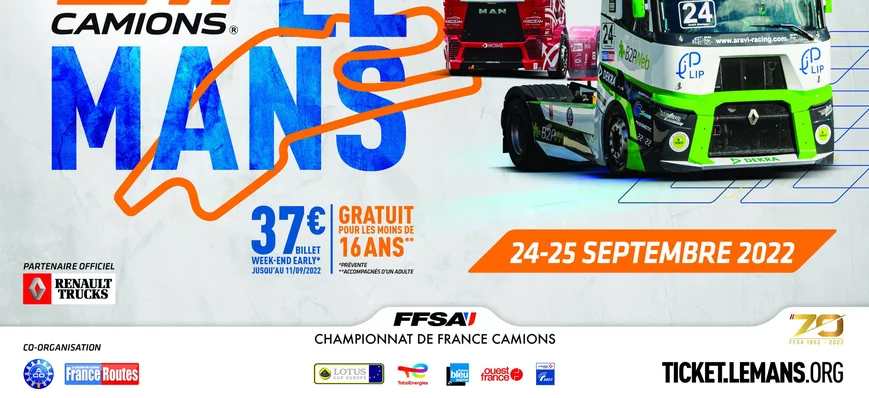 Voici l'affiche officielle des 24 Heures Camions 2