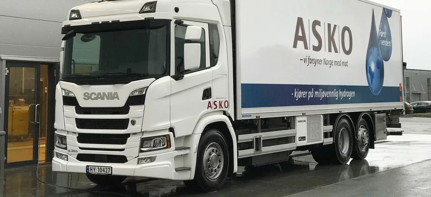 Scania et Asko testent des camions à hydrogène en