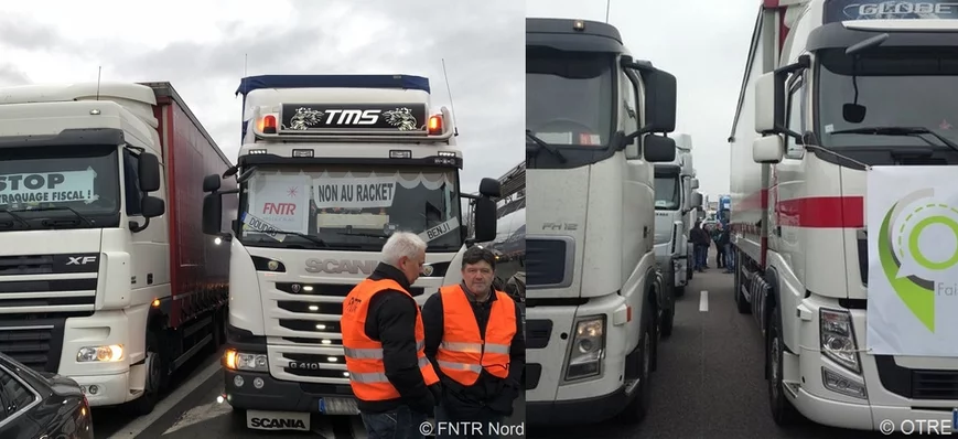Fiscalité carburant : manifestations des transport