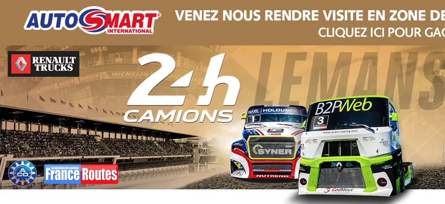 Autosmart vous fait gagner 10 places aux 24H Camio