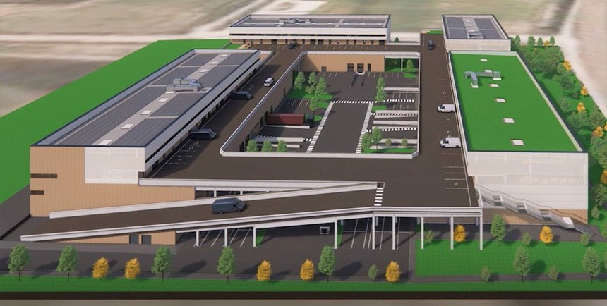 Le programme lancé en blanc sur Aerolians près de Roissy CDG proposera 19 petites cellules (à partir de 470 m²) réparties entre ses trois bâtiments sur deux niveaux. © GSE Group