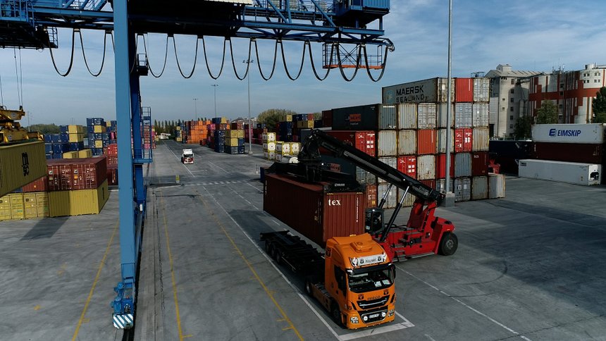 Le terminal à conteneurs des Ports de l’Escaut, près de Valenciennes. © Contargo