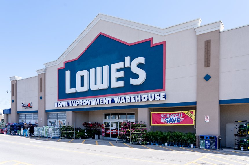 Toronto, Canada - June 3, 2019: Lowe's store in Toronto, Canada