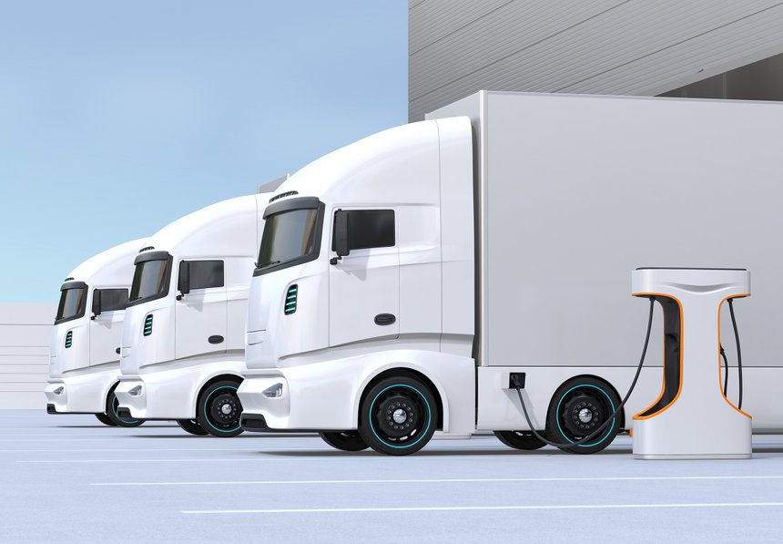 Bornes recharge électrique poids lourds