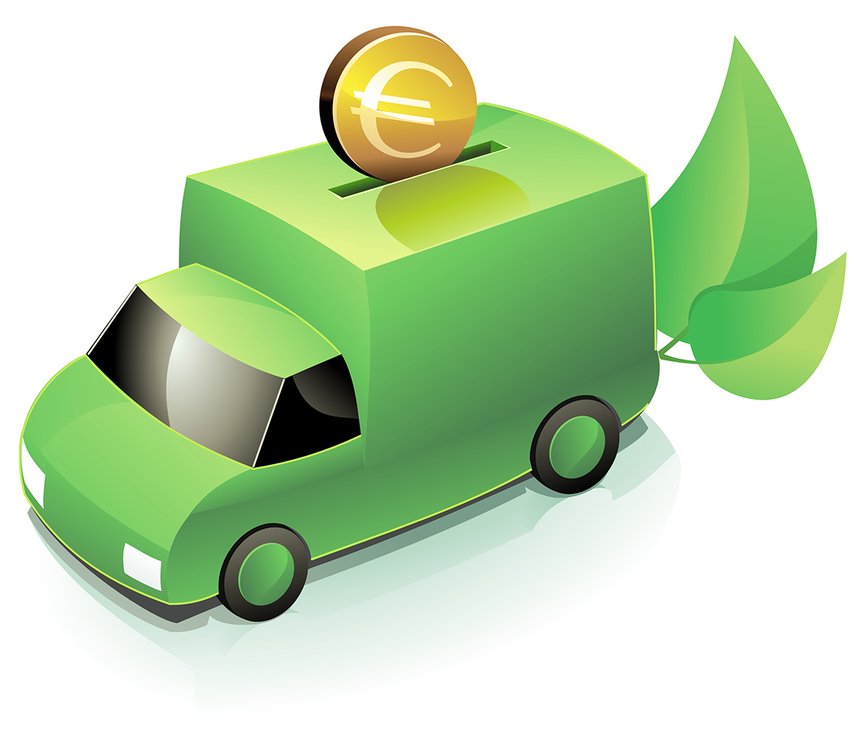 Investir dans le service de livraison vert (reflet)