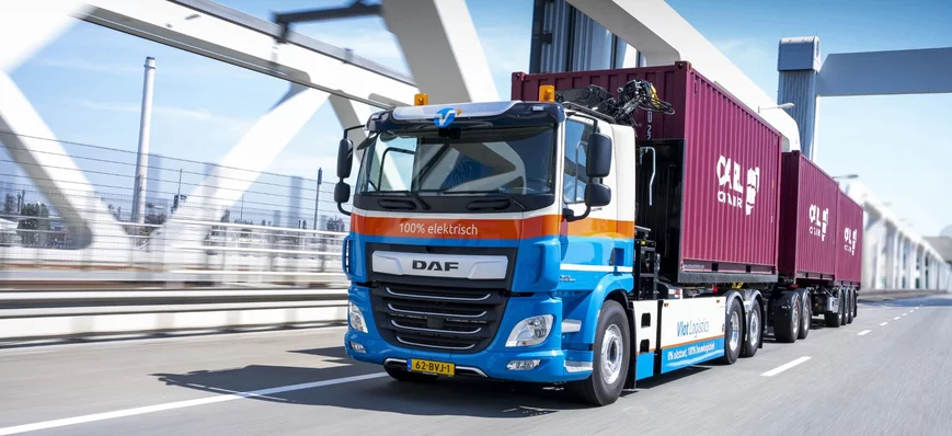 Premier train routier Daf électrique aux Pays-Bas