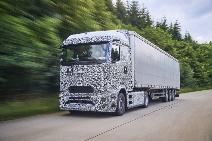 Camion eActros 600 Test