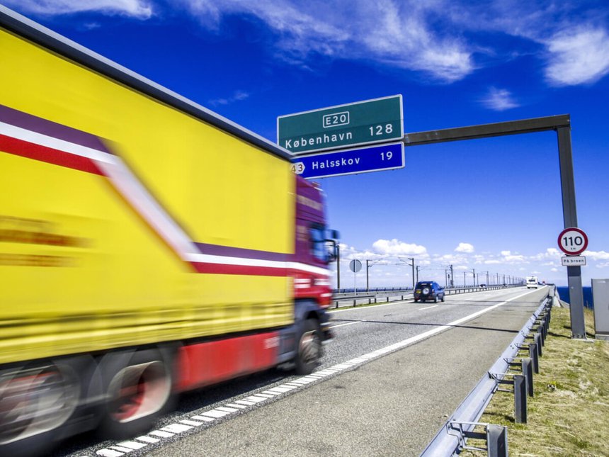 Camion Autoroute Danemark