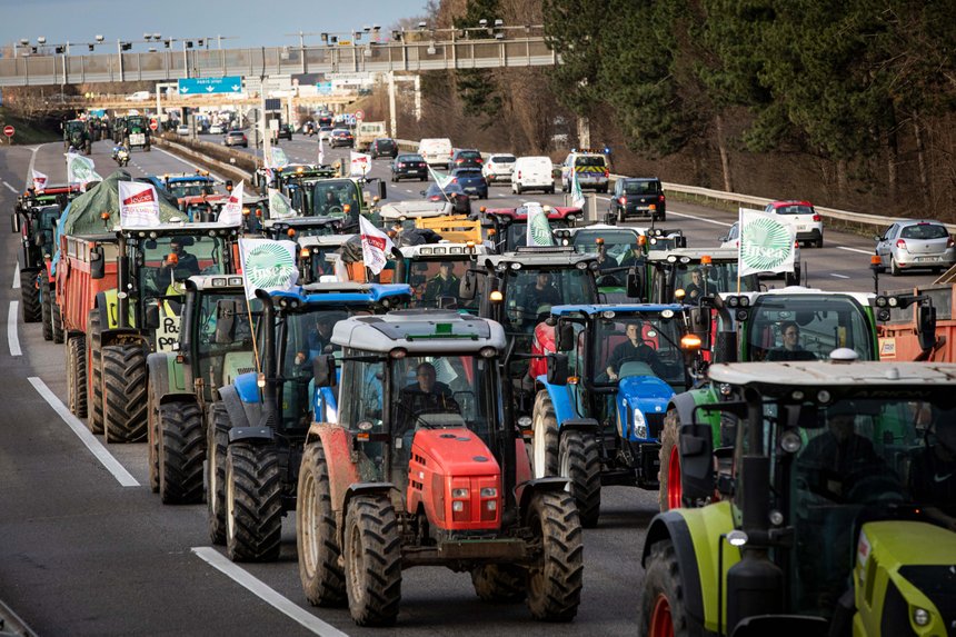Opération escargot Agriculteurs France