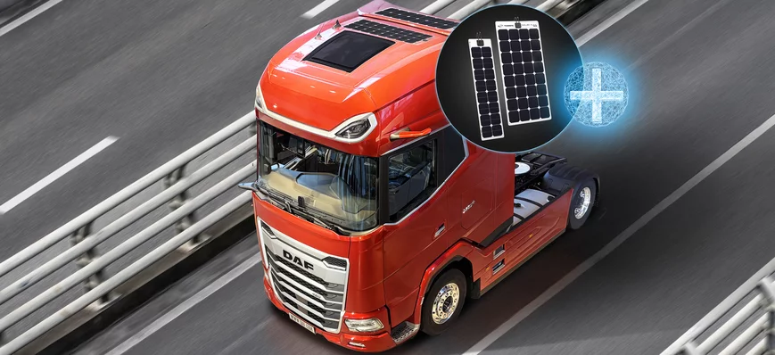 DAF propose des panneaux solaires intégrés aux poi
