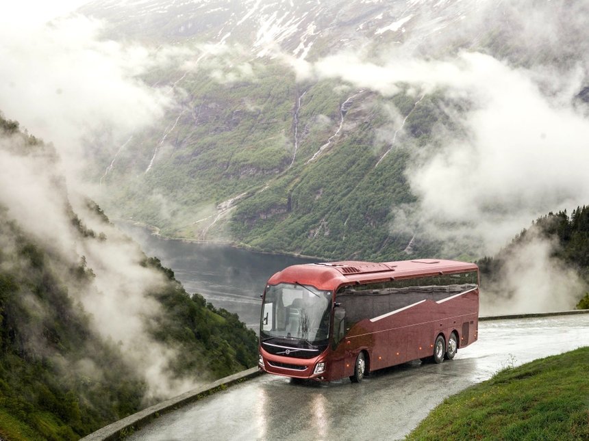Un autocar Volvo 9900 en Norvège