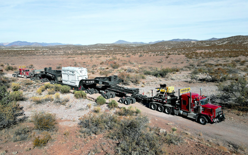 Un convoi exceptionnel de 124 t en Arizona