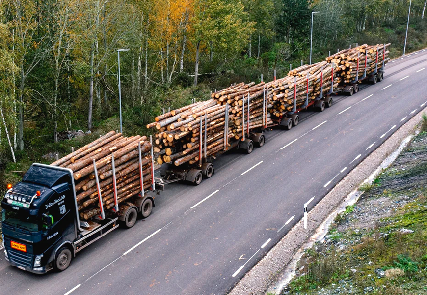 CAMION KENWORTH W900 GRUMIER + REMORQUE TRANSPORT BOIS ELIGO Locoal