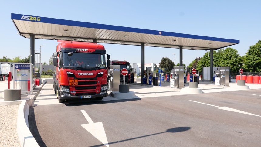 Station AS 24 multiénergies : diesel, HVO 100, biogaz et électricité