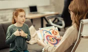 Selective focus of a professional female psychologist