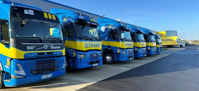 Six camions électriques chez Sitrans, et deux stat