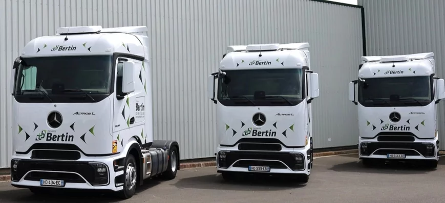 Les transports Bertin réceptionnent 8 Mercedes Act