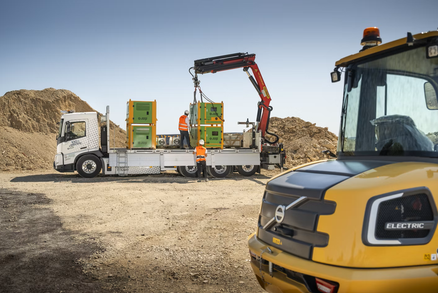 Un Volvo FMX Electric en exploitation chez Locaroute