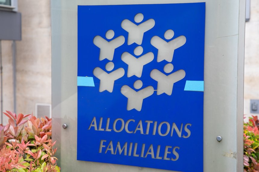 Bordeaux , France -  04 15 2024 : caf Caisse allocations familiales logo brand and text sign of french agency for Family Allowances Fund office