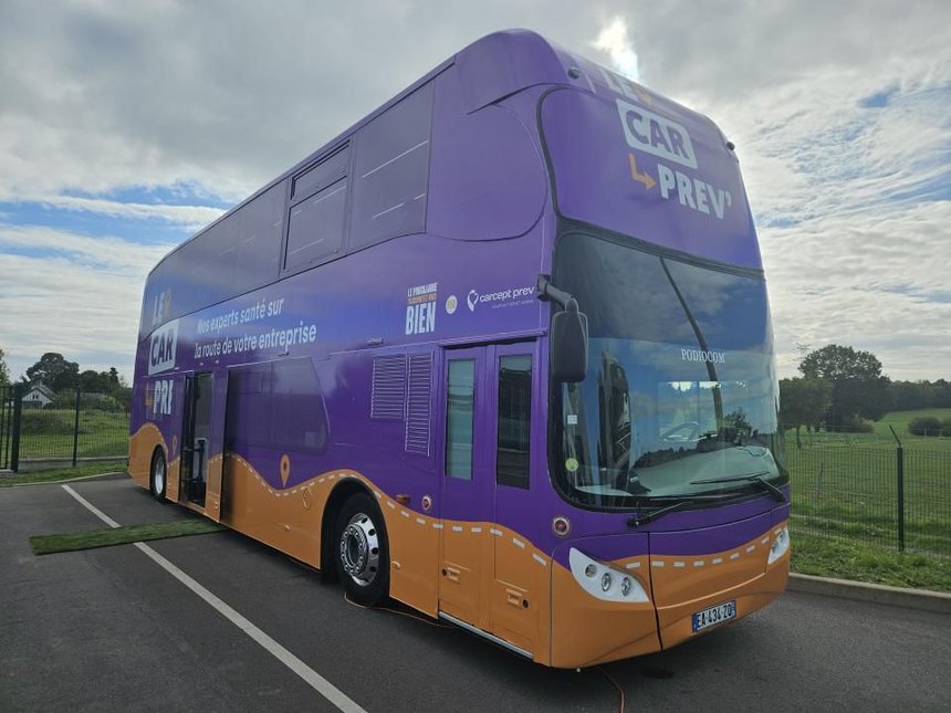 Le car Carcept Prev auprès des entreprises pour prévenir des problèmes de santé