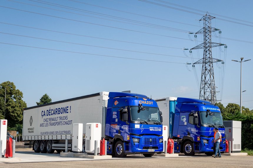 Une station Mobilize déployée chez Renault Trucks à Saint-Priest