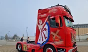 Le Mercedes Actros L 1863 de BFT attendait les visiteurs à l'entrée de Solutrans