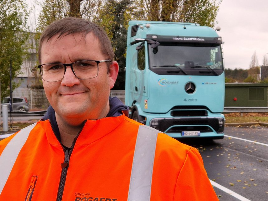 Julien Devalckenaere, conducteur des transports Bogaert