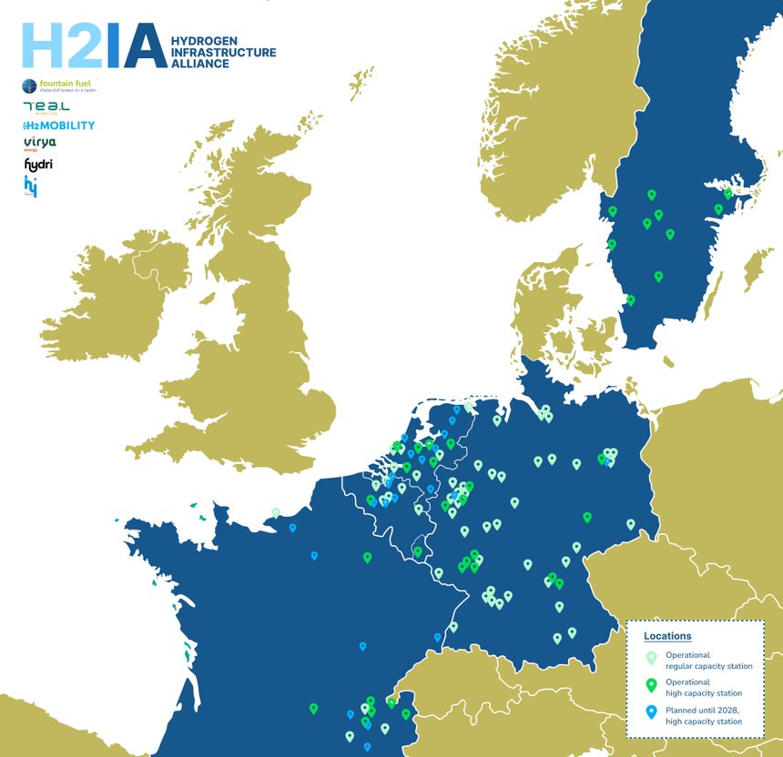H2IA : un réseau de 92 stations hydrogène en Europe