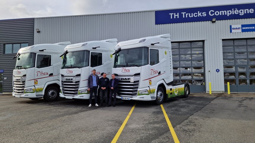 TH Trucks Compiègne livre 3 Daf XG 480 FT 4x2 aux transports Pihen