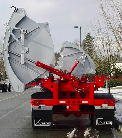 Porteur-remorqueur B-train canadien à bennage latéral
