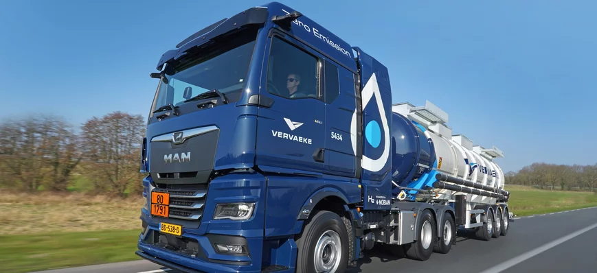 Vervaeke teste un camion hydrogène certifié ADR po