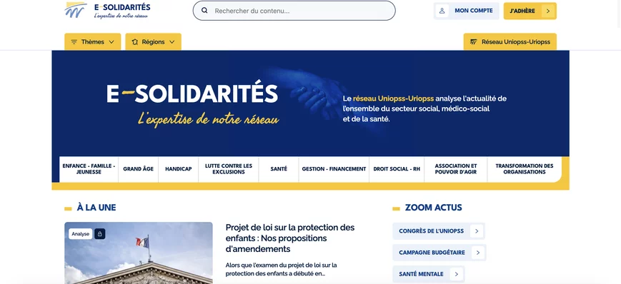 Le réseau Uniopss-Uriopss se dote d’un site intern